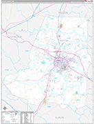 Wayne Wall Map Premium Style