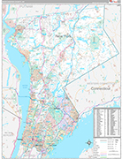 Westchester Wall Map Premium Style