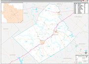 Wharton Wall Map Premium Style