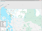 Whatcom Wall Map Premium Style