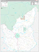 White Wall Map Premium Style