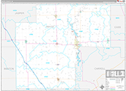 White Wall Map Premium Style