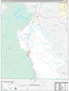 Whitley Wall Map Premium Style