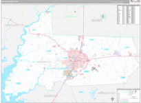 Wicomico Wall Map Premium Style