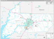 Wicomico Wall Map Premium Style