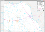 Wilcox County Wall Map Premium Style