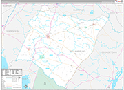 Williamsburg Wall Map Premium Style