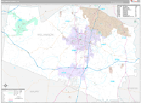 Williamson Wall Map Premium Style