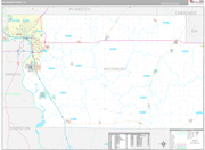 Woodbury Wall Map Premium Style