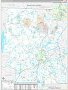 Worcester Wall Map Premium Style