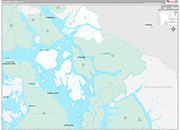 Wrangell Wall Map Premium Style