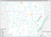 Wyoming Wall Map Premium Style