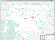 Wyoming Wall Map Premium Style
