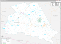 Wyoming Wall Map Premium Style