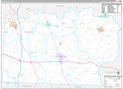 Yadkin Wall Map Premium Style