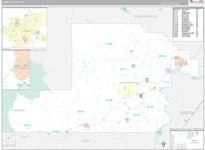 Yamhill Wall Map Premium Style