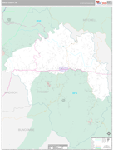 Yancey Wall Map Premium Style