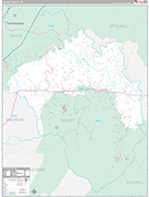 Yancey Wall Map Premium Style