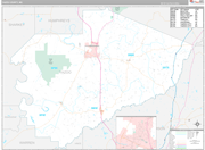 Yazoo County Wall Map Premium Style