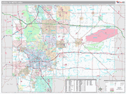 Akron Wall Map Premium Style