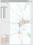 Amarillo Wall Map Premium Style