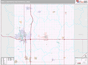 Ames Metro Area Wall Map Premium Style