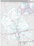 Asheville Wall Map Premium Style