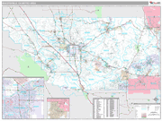 Bakersfield Wall Map Premium Style