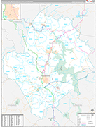 Beckley Wall Map Premium Style