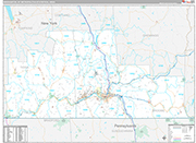 Binghamton Wall Map Premium Style
