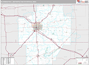 Bloomington Wall Map Premium Style