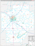 Bloomington Wall Map Premium Style