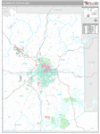 Bloomington Wall Map Premium Style