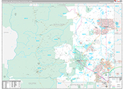 Boulder Metro Area Wall Map Premium Style