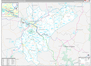 Charleston Wall Map Premium Style
