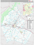 Charlottesville Wall Map Premium Style