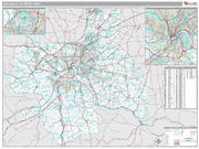 Cincinnati Wall Map Premium Style