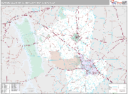 Clarksville Wall Map Premium Style