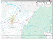 Cleveland Metro Area Wall Map Premium Style