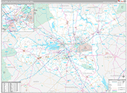 Columbia Metro Area Wall Map Premium Style