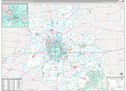 Columbus Metro Area Wall Map Premium Style