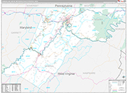 Cumberland Metro Area Wall Map Premium Style