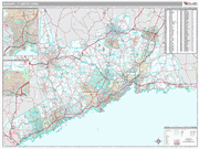 Danbury Wall Map Premium Style