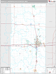 Danville Wall Map Premium Style