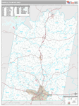 Danville Wall Map Premium Style