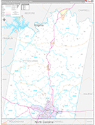 Danville Wall Map Premium Style