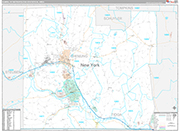 Elmira Wall Map Premium Style