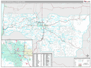 Eugene Wall Map Premium Style