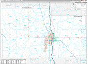 Fargo Wall Map Premium Style