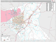 Fayetteville Wall Map Premium Style